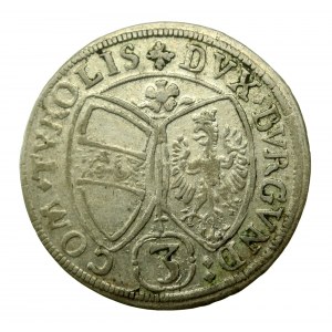 Rakousko, Ferdinand Karel, 3 krajcars 1656, Hall (503)