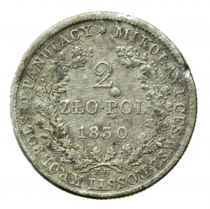 Royaume de Pologne, 2 zlotys 1830 FH, Varsovie (511)