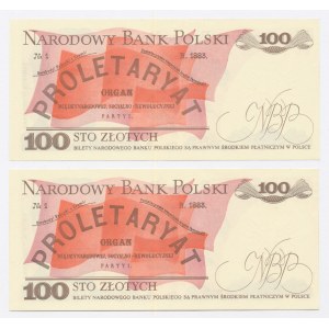 People's Republic of Poland, 100 gold set 1986 PB. Subsequent issues. Total of 2 pcs. (1003)