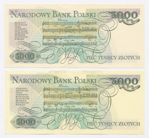 PRL, 5.000 złotych 1982 CB i 1988 CS. Razem 2 szt. (1005)