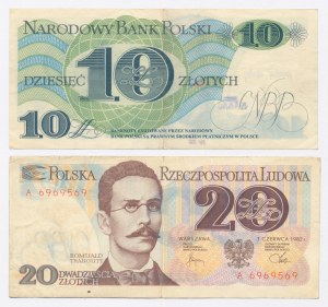 Solidarietà, 10 e 20 zloty 1982 - francobollo (1006)