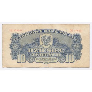 PRL, 10 złotych 1944 CM - obowiązkowym (1014)