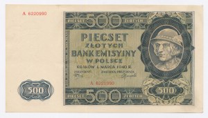 GG, 500 złotych 1940 A (1022)