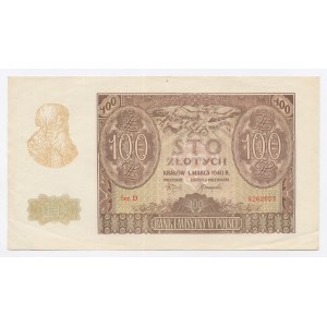 GG, 100 zl. 1940 D (1026)