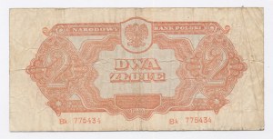 PRL, 2 zloty 1944 Bk - obligatoire (1030)