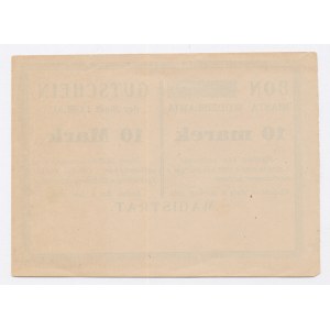 Wodzislaw / Loslau, 10 marks 1921 - blank (1034)