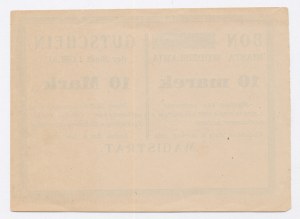 Wodzisław / Loslau, 10 marek 1921 - blankiet (1034)