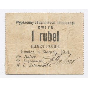 Łowicz, 1 rubel 1914 (1035)