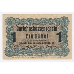 Ober Ost, Poznań, 1 Rubel 1916 - clause courte (P3c) (1043)