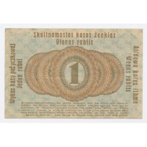 Ober Ost, Poznań, 1 Rubel 1916 - kurzer Satz (P3c) (1043)