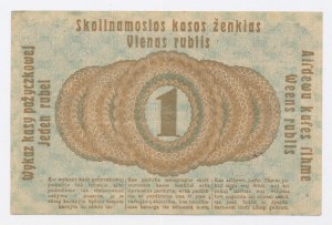 Ober Ost, Poznaň, 1 Rubel 1916 - krátká doložka (P3c) (1043)