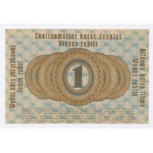 Ober Ost, Poznaň, 1 Rubel 1916 - krátka doložka (P3d) (1044)