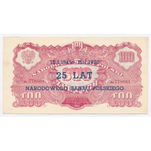 PRL, 100 zloty 1944, ...owe - ser. Ax, SPECIMEN occasionale e 25 anni di sovrastampe NBP (1046)