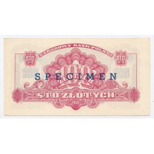PRL, 100 złotych 1944, ...owe - ser. Ax, nadruki okolicznościowe SPECIMEN i 25 lat NBP (1046)
