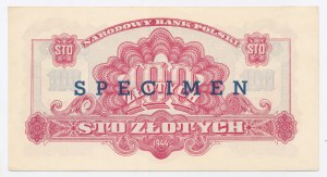 PRL, 100 zloty 1944, ...owe - ser. Ax, SPECIMEN occasionnel et 25 ans de surimpressions NBP (1046)