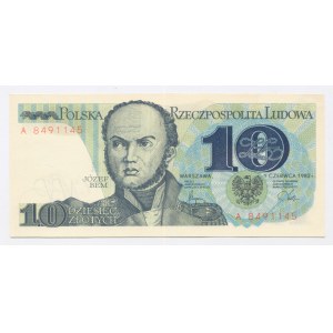 PRL, 10 zloty 1982 A (1058)