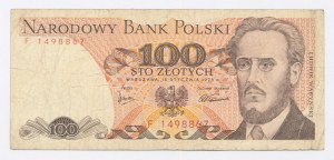 People's Republic of Poland, 100 gold 1975 F (1068)