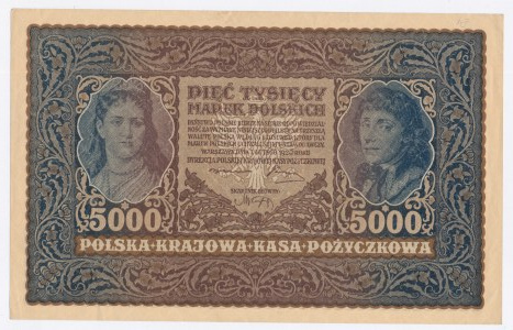 II RP, 5,000 mkp 1920 III Series AU (1078)