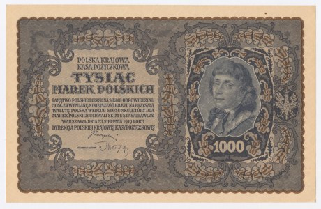 II RP, 1 000 mkp 1919 III Serja AW (1080)