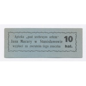 Stanislawow, Farmacia Pod srebrnym orłem di Jan Macura, 10 halerzy (1097)