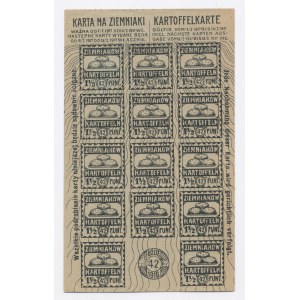 Lodž, potravinový lístek na brambory 1917 - 42 (1107)