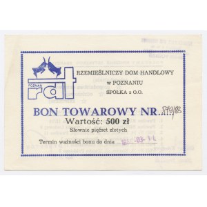 Poznań, Rzemieślniczy Dom Handlowy, bon towarowy 500 złotych, 1988 (1141)