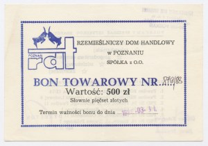 Poznaň, Rzemieślniczy Dom Handlowy, dárkový poukaz 500 zlotých, 1988 (1141)