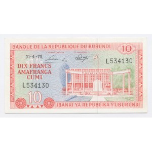 Burundi 10 franků 1970 (1147)