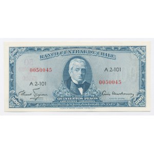 Chili 500 pesos=50 condores 1947 (1149)
