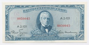 Chile 500 peso=50 condores 1947 (1149)