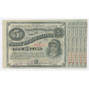 Spojené státy americké, Louisiana, New Orleans, $5 1875 (1182)