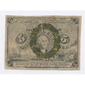 États-Unis, monnaie fractionnaire, 5 cents 1863 (1183)