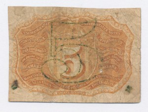 États-Unis, monnaie fractionnaire, 5 cents 1863 (1183)