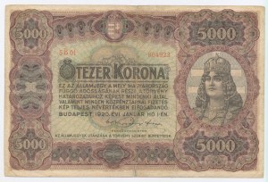 Maďarsko, 5 000 korún 1920 (1204)