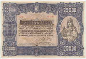 Ungheria, 25.000 corone 1922 (1205)