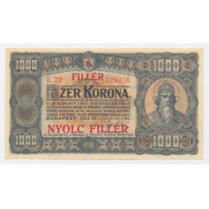 Maďarsko, 8 náplní / 1000 korún 1923 (1207)