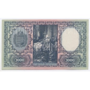 Hongrie, 1000 Pengo 1927 - Modèle. Rare (1209)