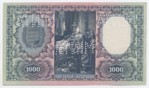 Hongrie, 1000 Pengo 1927 - Modèle. Rare (1209)
