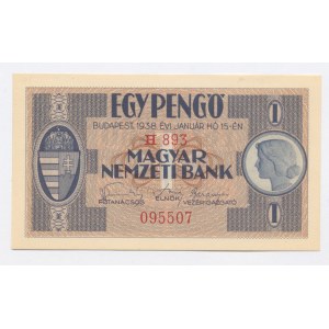 Hongrie, 1 Pengo 1938 (1210)