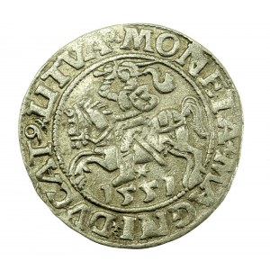 Sigismondo II Augusto, mezzo penny 1551, Vilnius - LI/LITVA. Più raro (607)