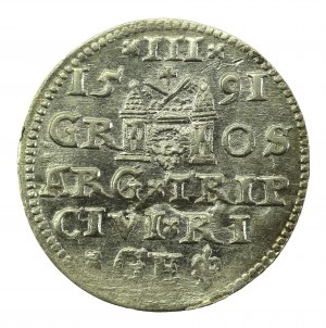 Sigismond III Vasa, Trojak 1591, Riga - non cotée (726)