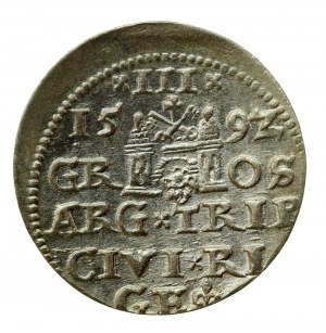 Zikmund III Vasa, Trojak 1592, Riga (727)
