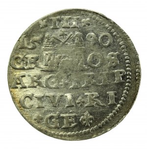 Zygmunt III Waza, Trojak 1590, Ryga (730)