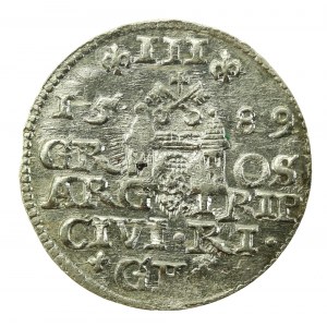 Zikmund III Vasa, Trojak 1589, Riga - vzácnější (732)