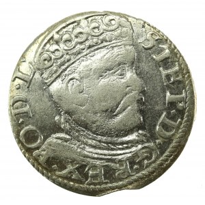 Stefan Batory, Trojak 1585, Riga - non inscrit (740)