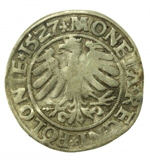 Sigismund I. der Alte, Pfennig 1527, Krakau (743)