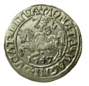 Sigismond II Auguste, demi-penny 1547, Vilnius - LI/LITVA (770)