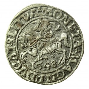 Sigismond II Auguste, demi-penny 1548, Vilnius - LI/LITVA (771)
