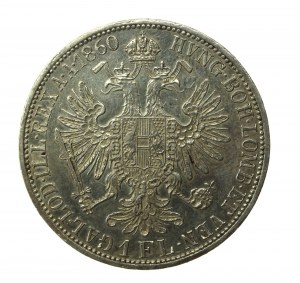 Rakousko, Franz Joseph I, 1 Floren 1860 A, Vídeň (781)