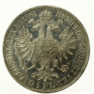 Rakousko, Franz Joseph I, 1 Floren 1861 A, Vídeň (782)